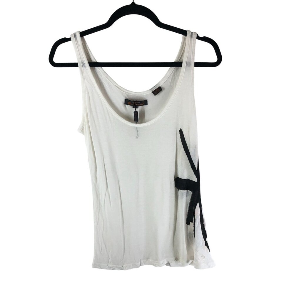 Ben Sherman Womens Tank Top Micromodal Thin Knit Lightweight White M